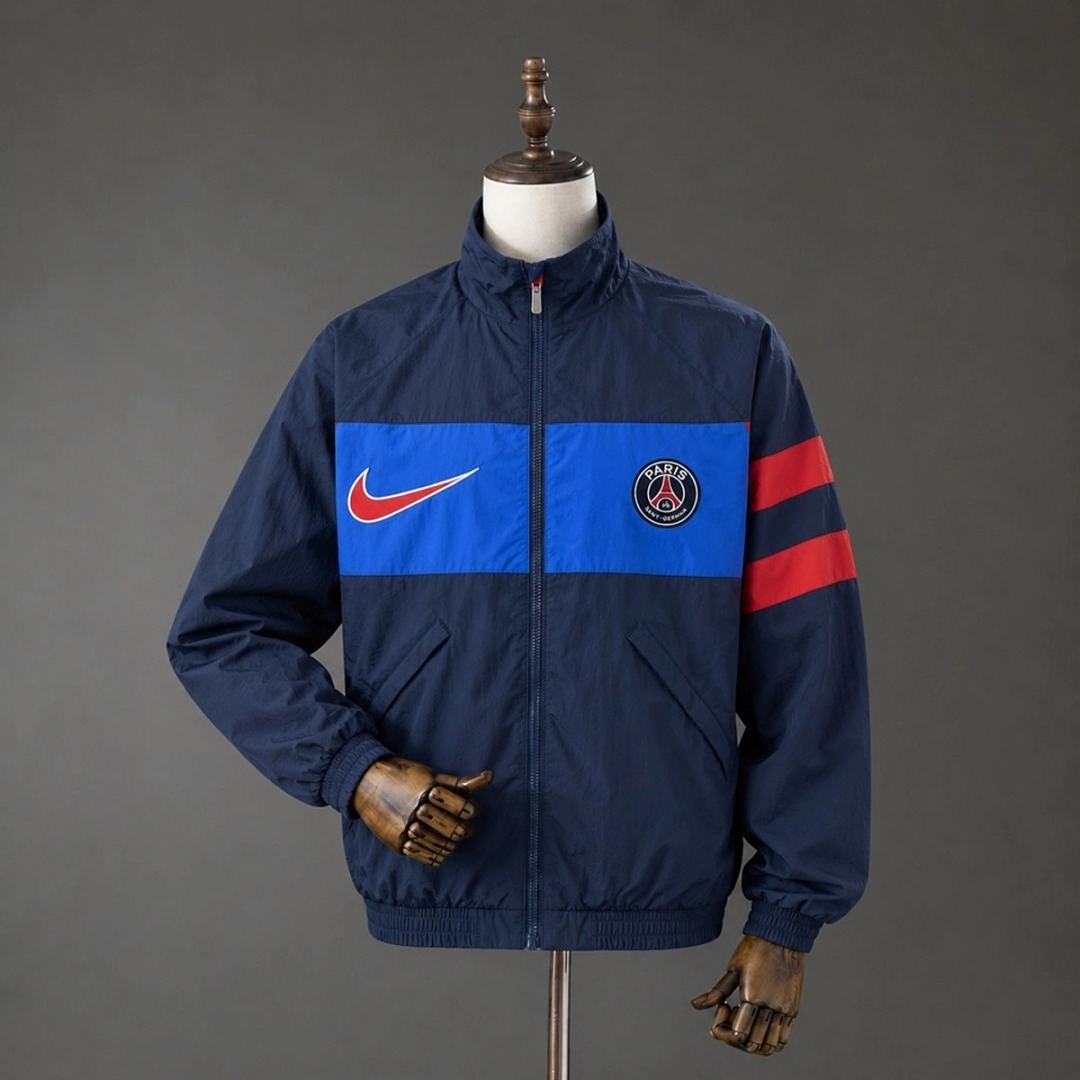 Coupe-vent PSG bleu foncé — 2026 · tailles S–2XL
