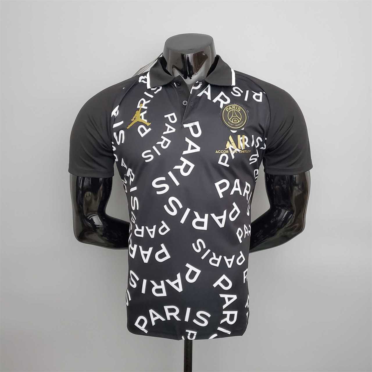 21-22 PSG Jordan black POLO