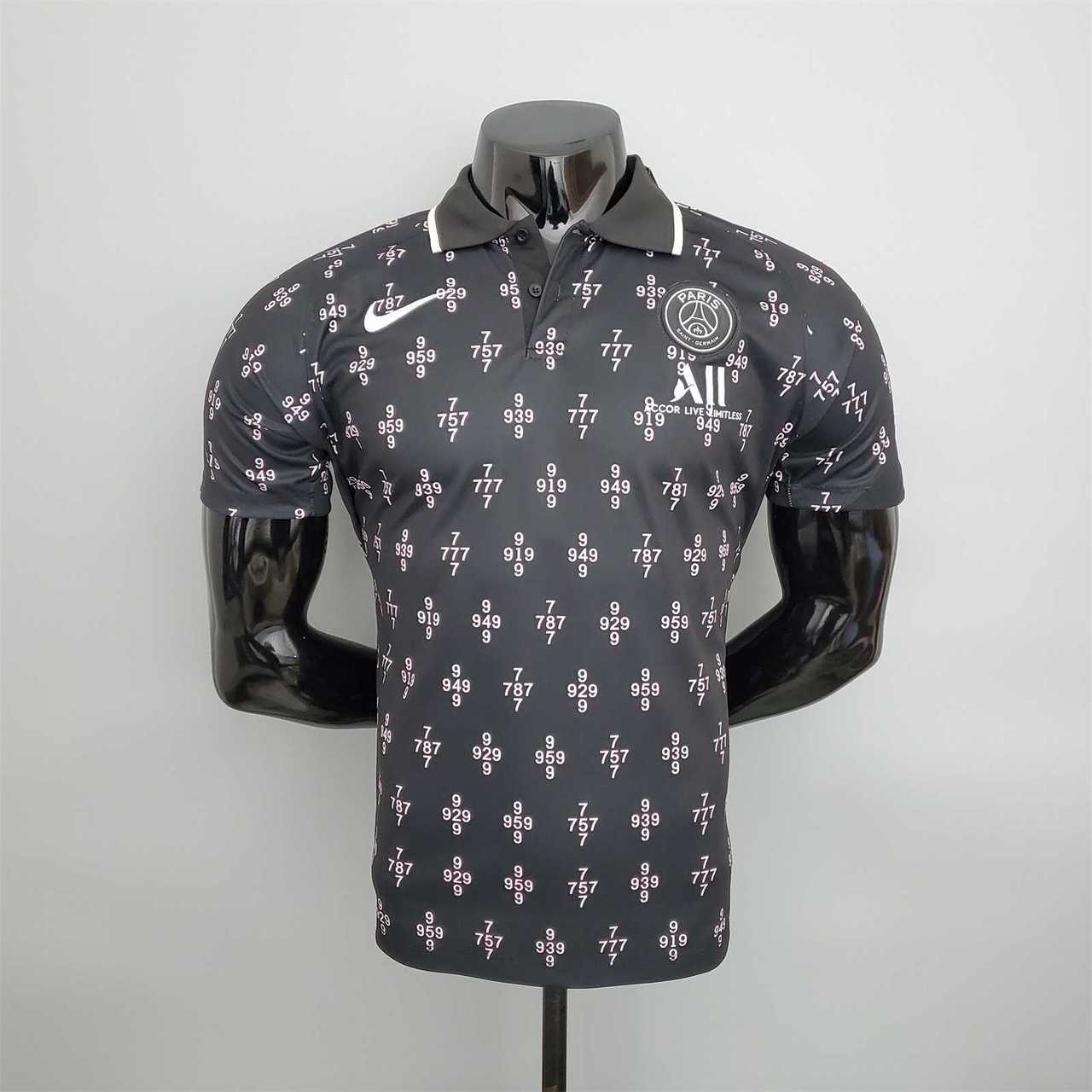 21-22 PSG black pattern POLO