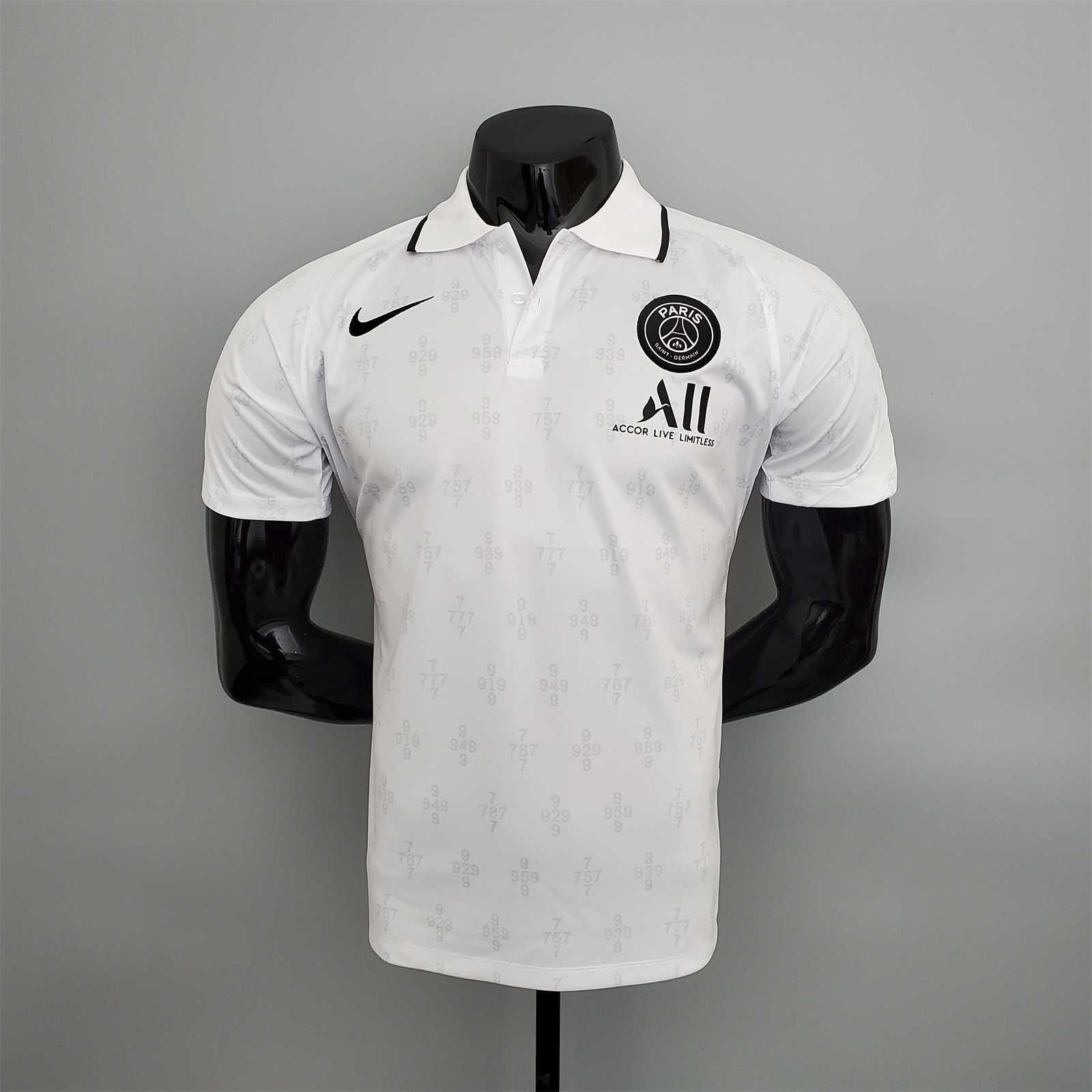 21-22 PSG white pattern POLO