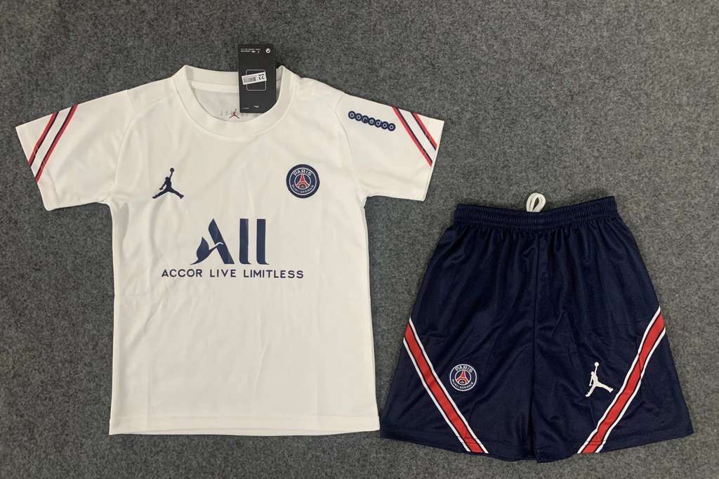 21-22 PSG white training kids kit