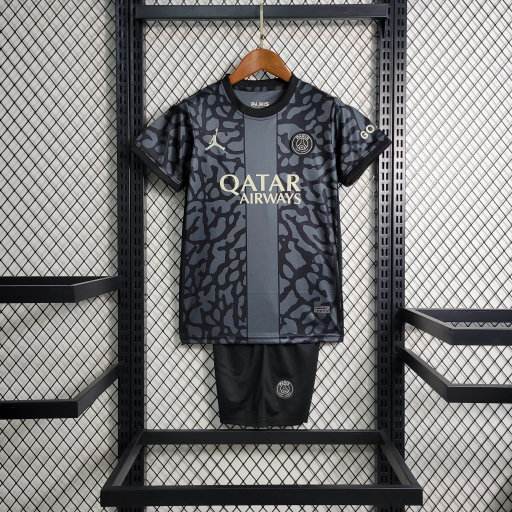 23-24 PSG away kids kit