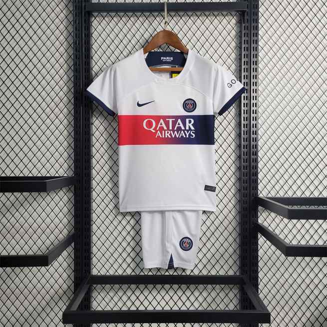 23-24 PSG away kids kit
