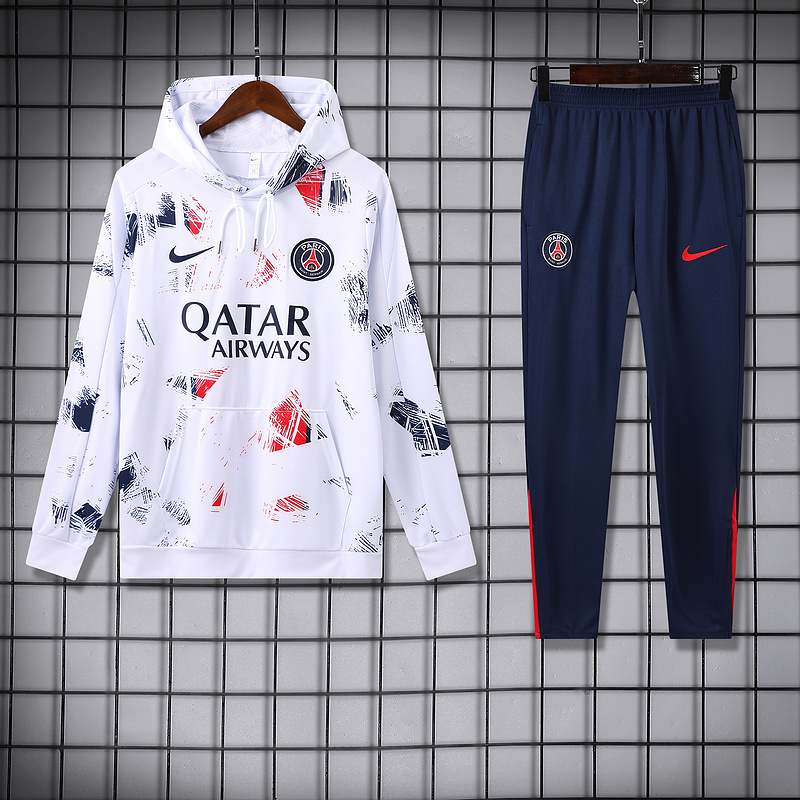 24-25 PSG white hoodie suit