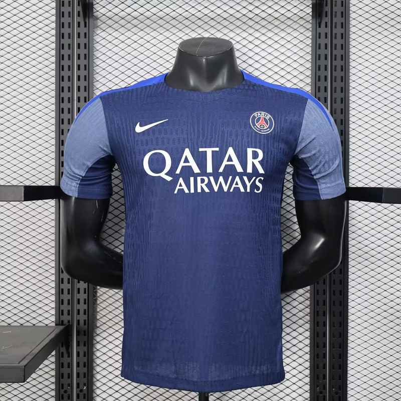 Maillot de football 25-26 PSG bleu entraînement — Version joueur