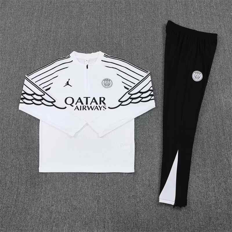 25-26 PSG White Half Zipper tracksuit