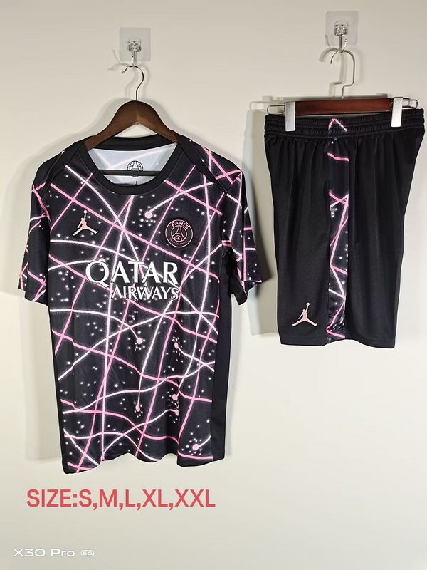 25-26 PSG black and pink training suit