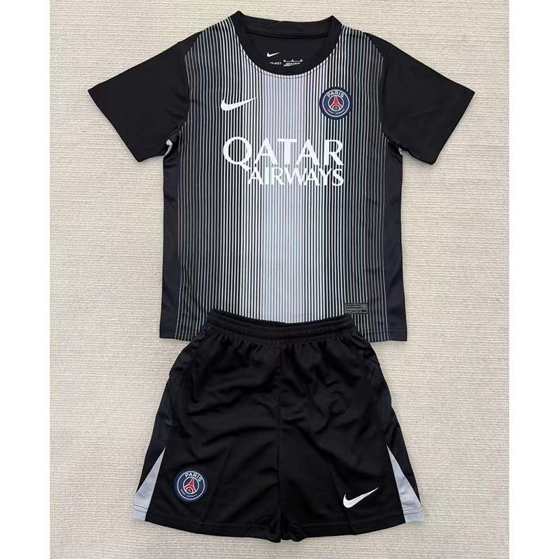 Ensemble de football enfant 25-26 PSG noir gardien