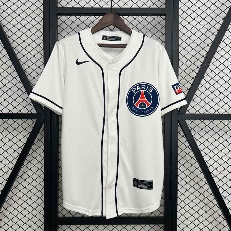 25-26 PSG white baseball jersey