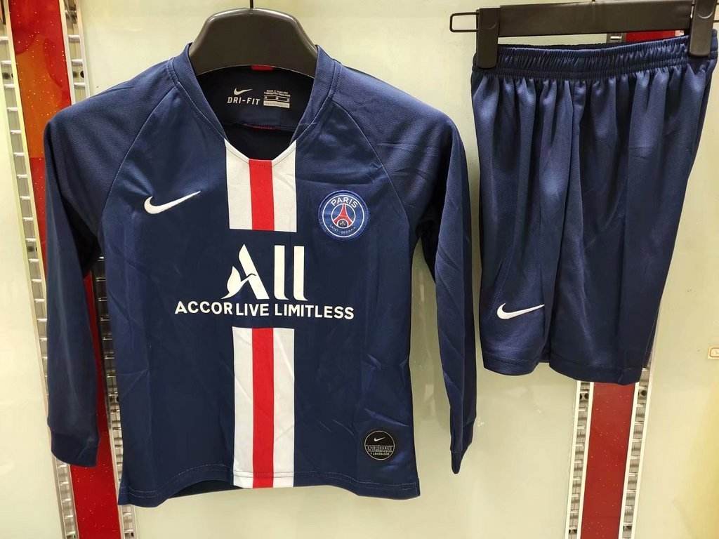PSG 1920 home royal blue long sleeves kids
