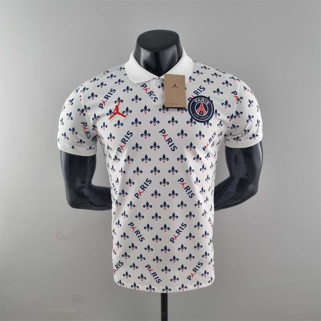 Polo PSG Jordan co branded blanc