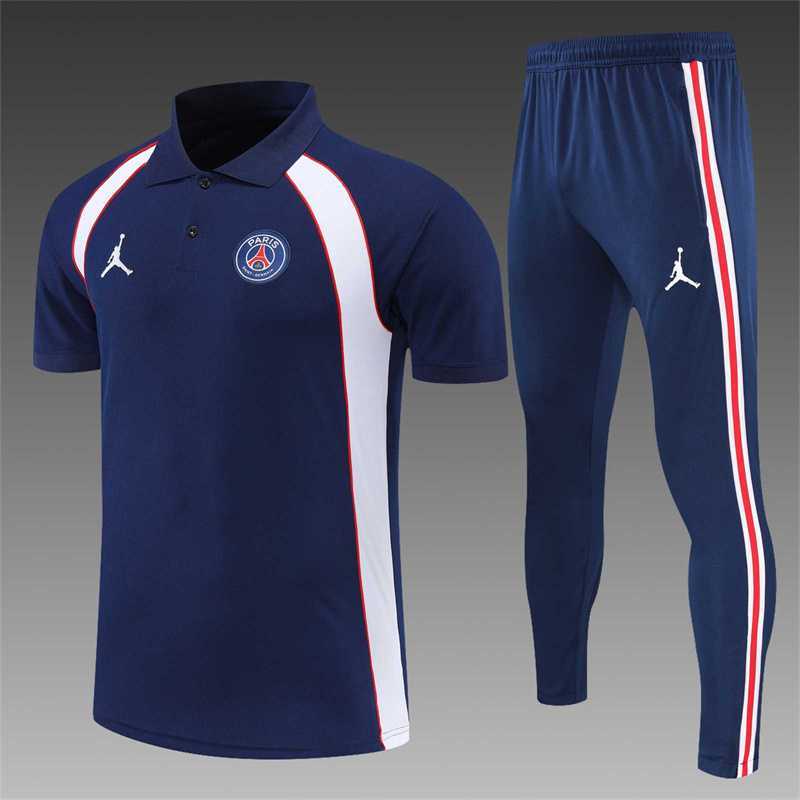 Polo PSG Jordan sapphire blue and white