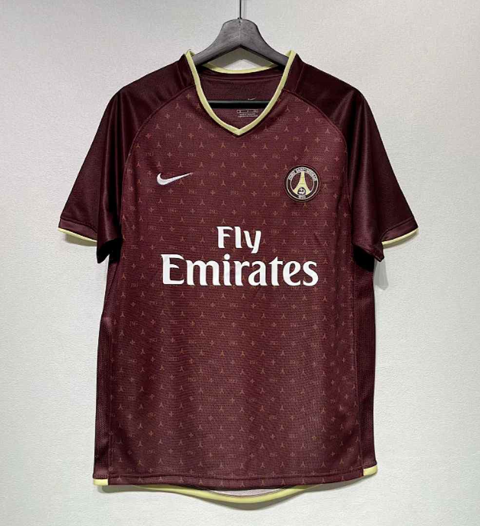 Retro PSG 2006/07 Away Red Soccer jersey