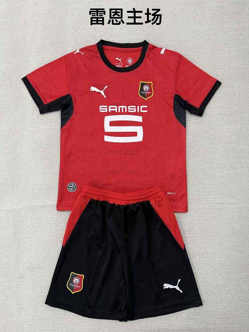 2026/27 Stade Rennais Home Kids Kit Soccer Jersey 16-28