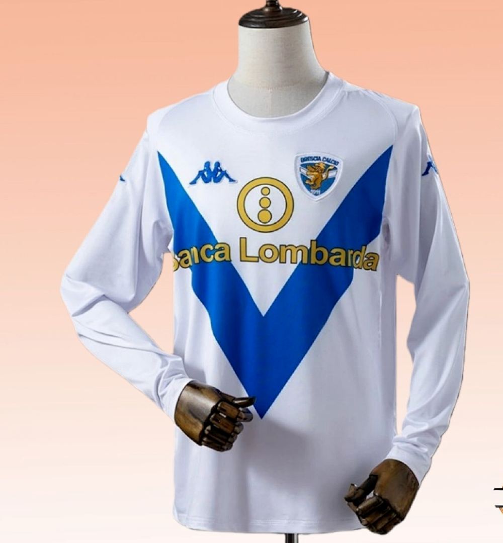 Maillot de football Brescia Calcio — 2003/04 · Extérieur · Rétro · Manches longues · tailles S–XXL