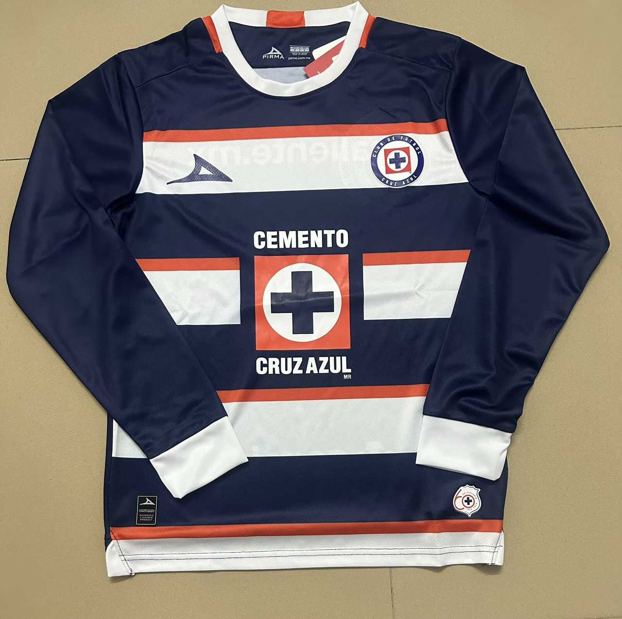 24 25 Cruz Azul Goalkeeper Blue White Long Sleeve S-4XL 24 25 蓝十字 守门员 蓝白 长袖 S-4X