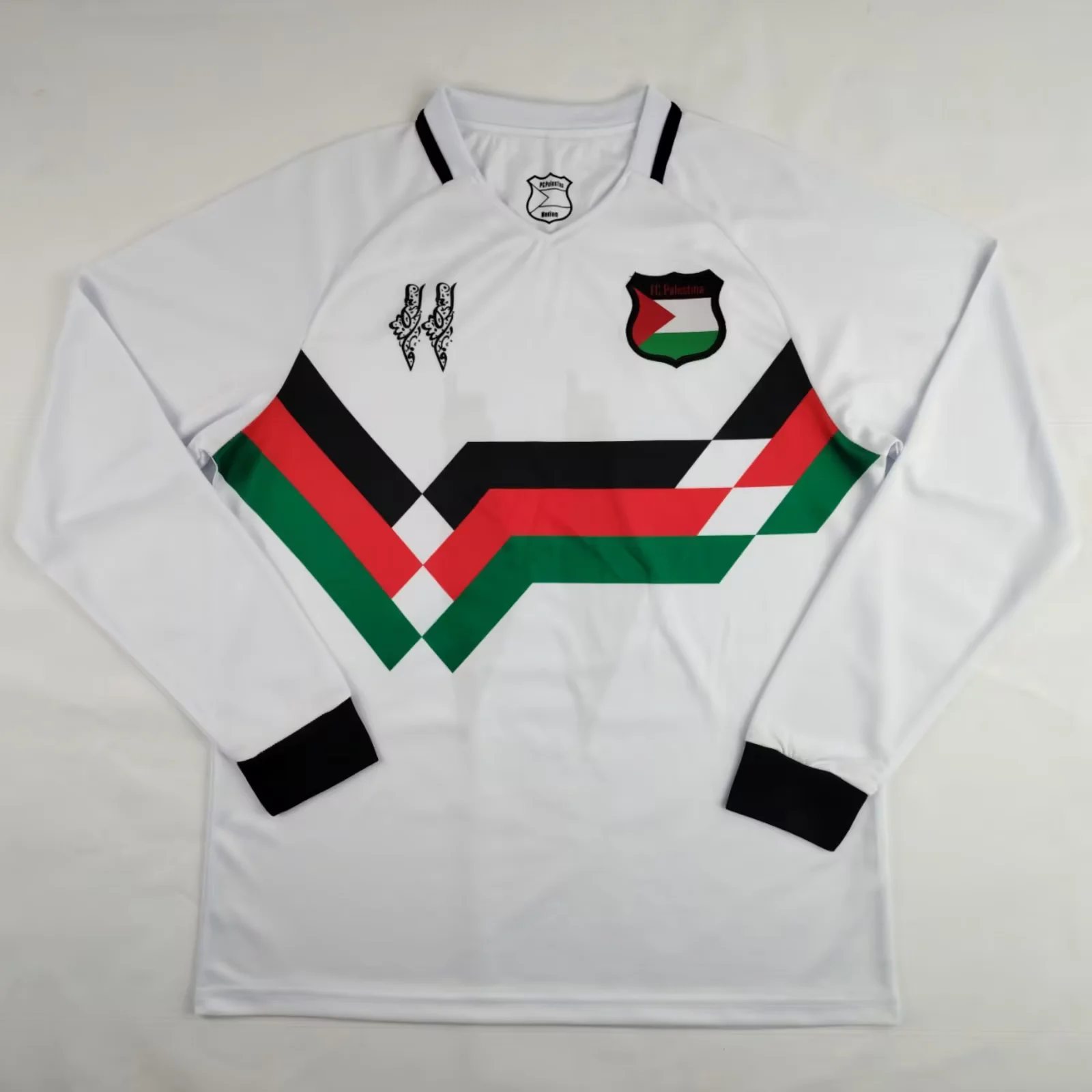 24 25 Palestine special version white long sleeves 24 25 巴勒斯坦 特别版 长袖