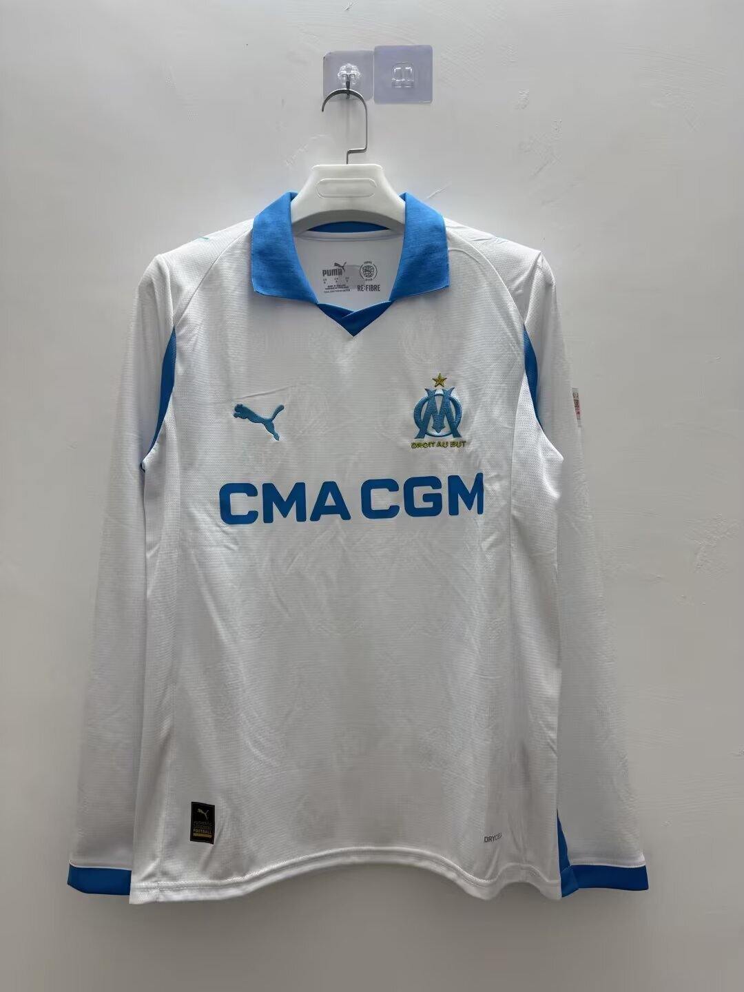 25 26 Marseille home long sleeved S-4XL 25 26 马赛 主场 长袖 S-4XL