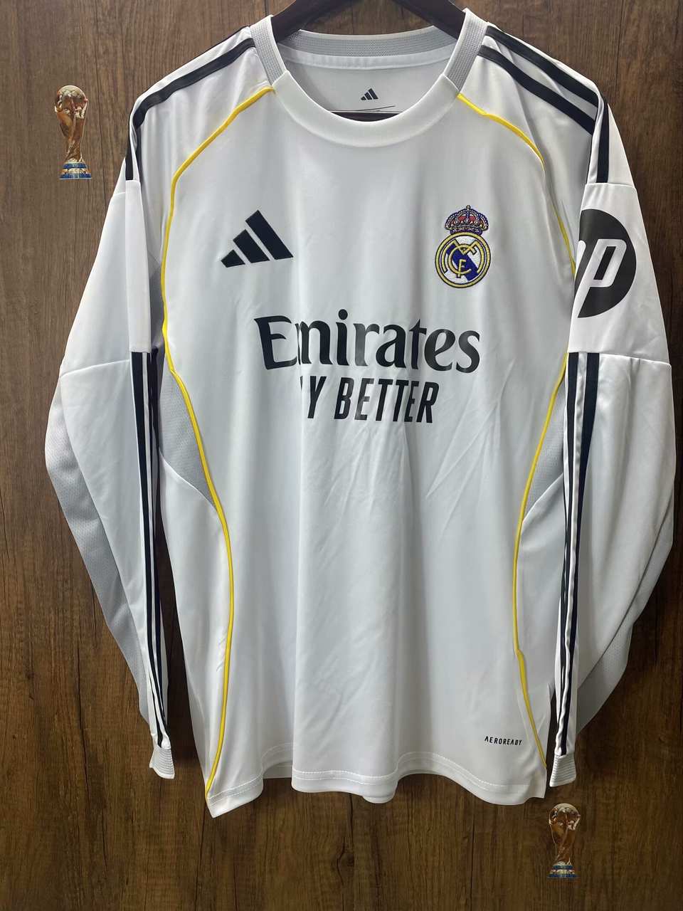 25 26 Real madrid home long sleeves size S-3XL 25 26 皇马 主场 长袖