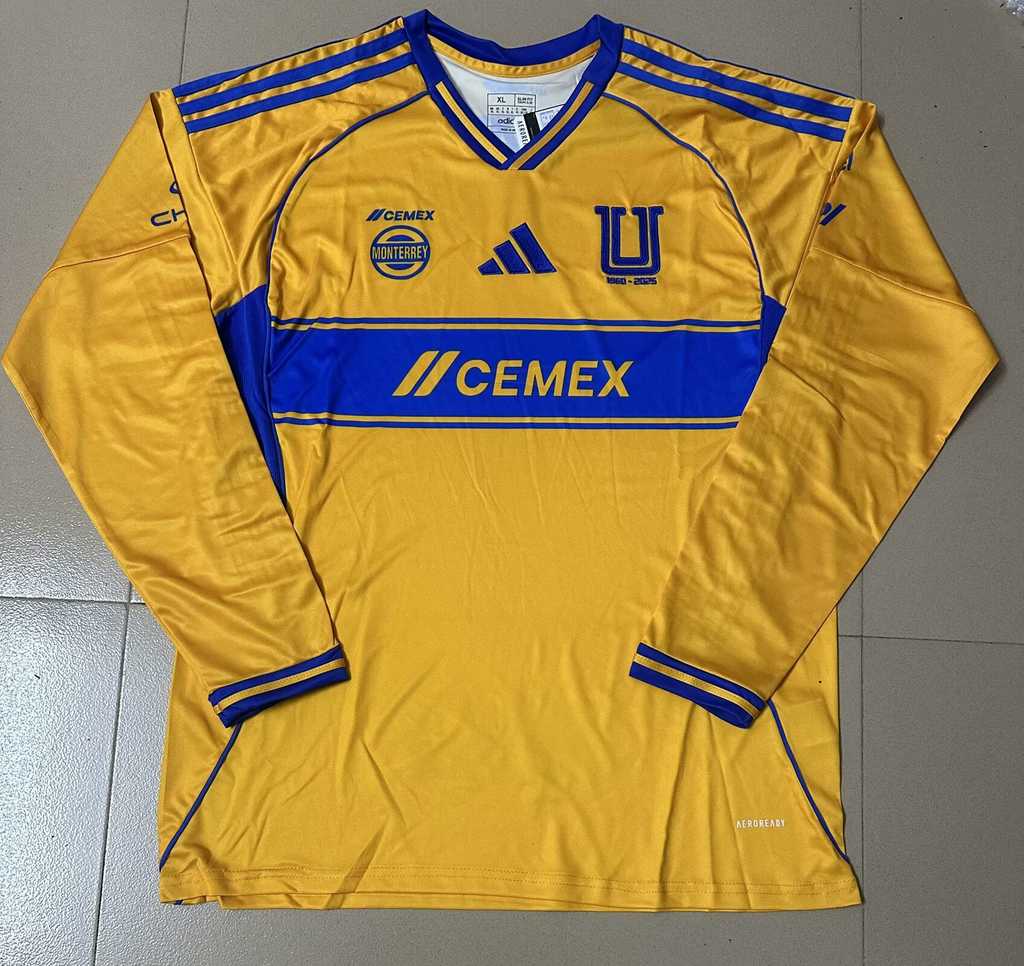25 26 Tigres home long sleeves S-4XL 25 26 老虎队 主场 长袖