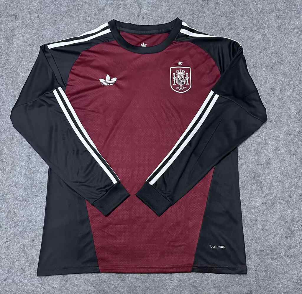 26 27 Spain goalkeeper long sleeves S-4XL 26 27 西班牙 枣红 守门员 长袖 S-4XL