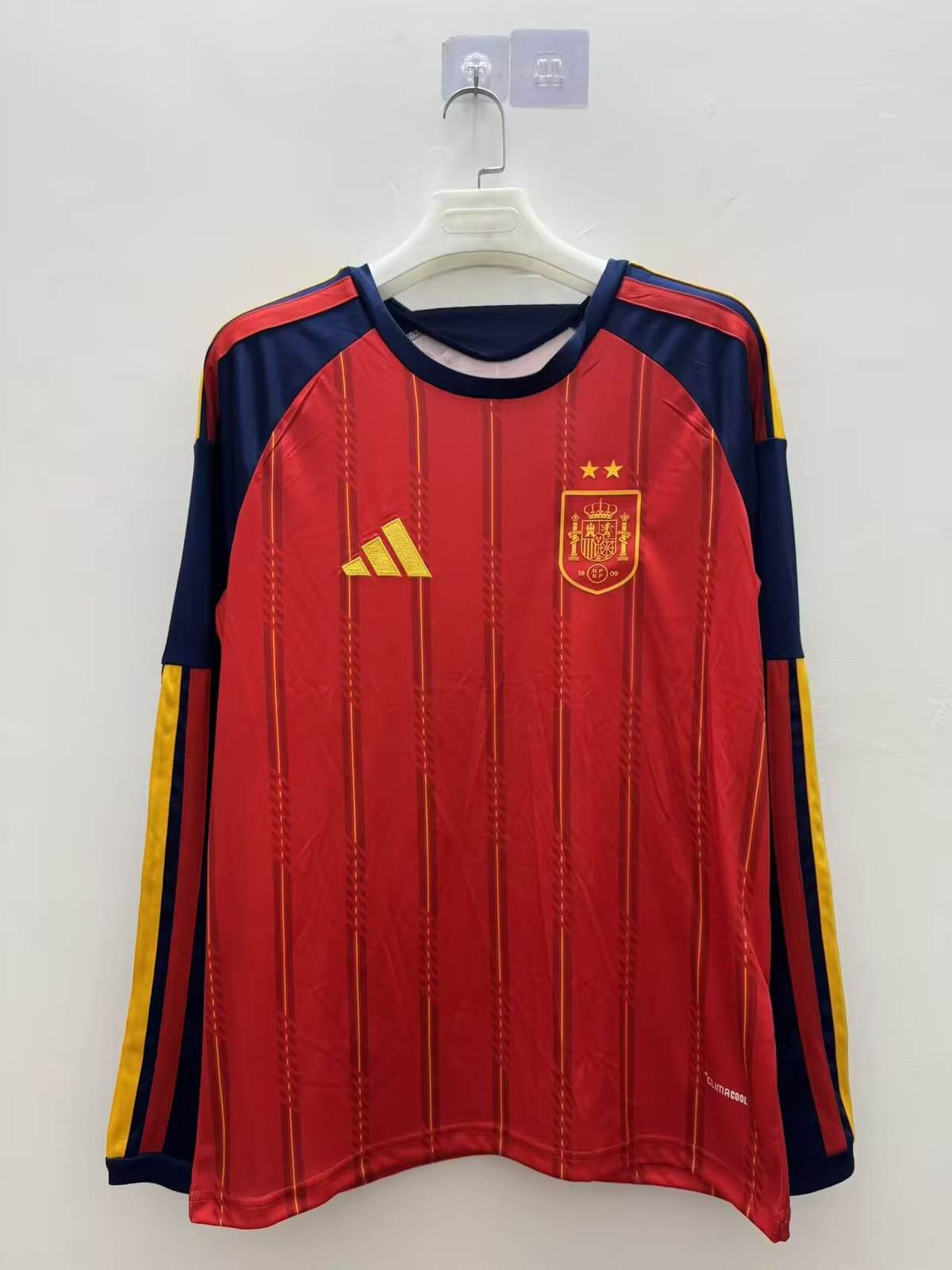 26 27 Spain home long sleeved 2 star S-4XL 26 27西班牙 主场 长袖 双星 S-4XL
