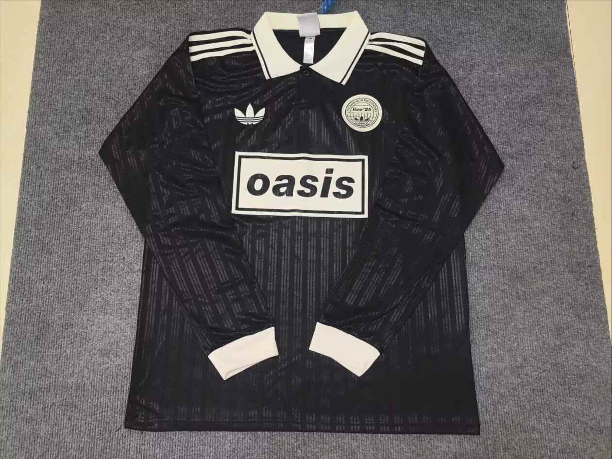 Oasis Band No.25 Black Long Sleeve S-4XL 绿洲乐队 25号 黑色 长袖 S-4XL