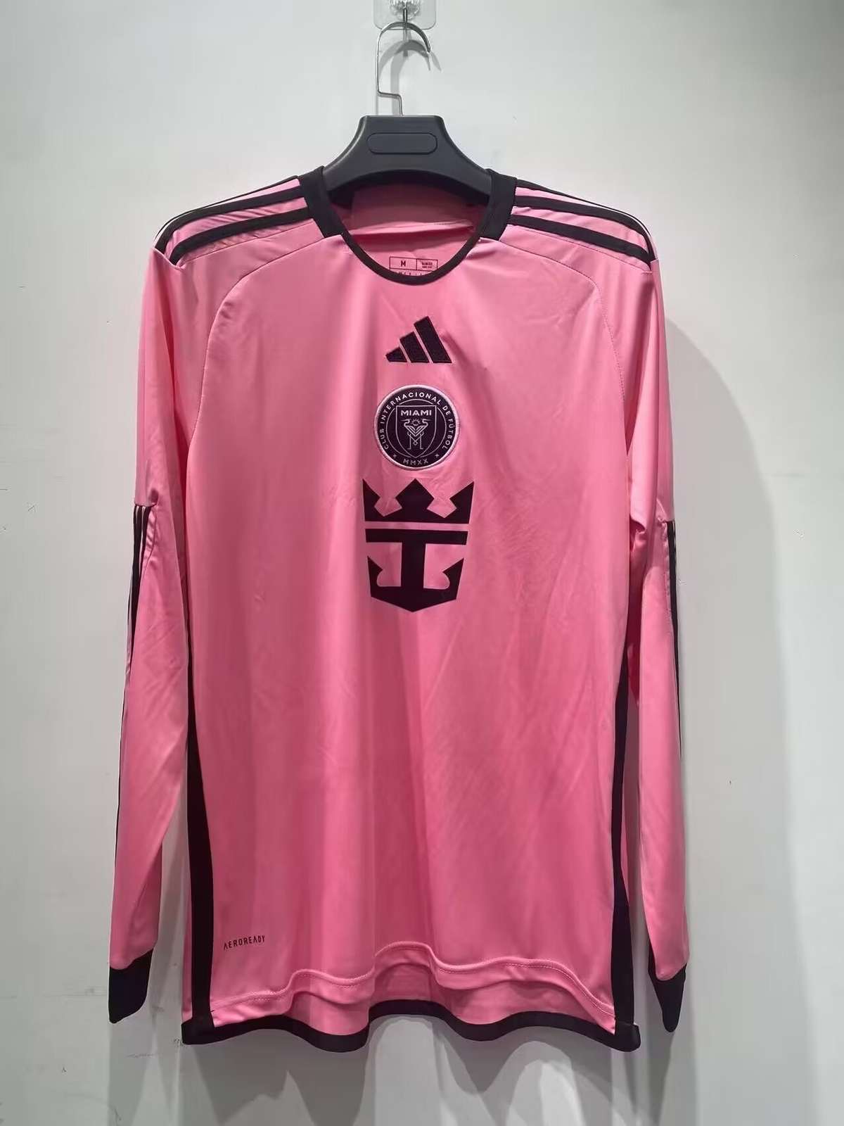 24-25 Miami home long sleeve soccer jersey