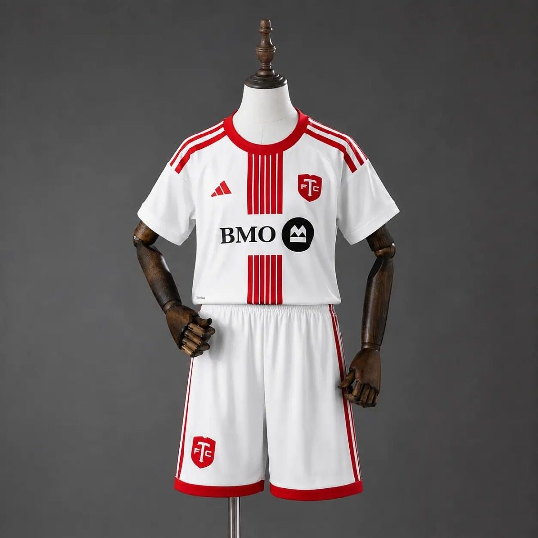 Ensemble de football enfant Toronto FC — 2026/27 · Extérieur · tailles 16–28