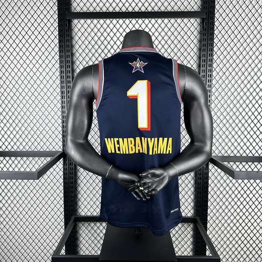2025 All-Star Dark Blue No. 1 WEMBANYAMA NBA Jersey