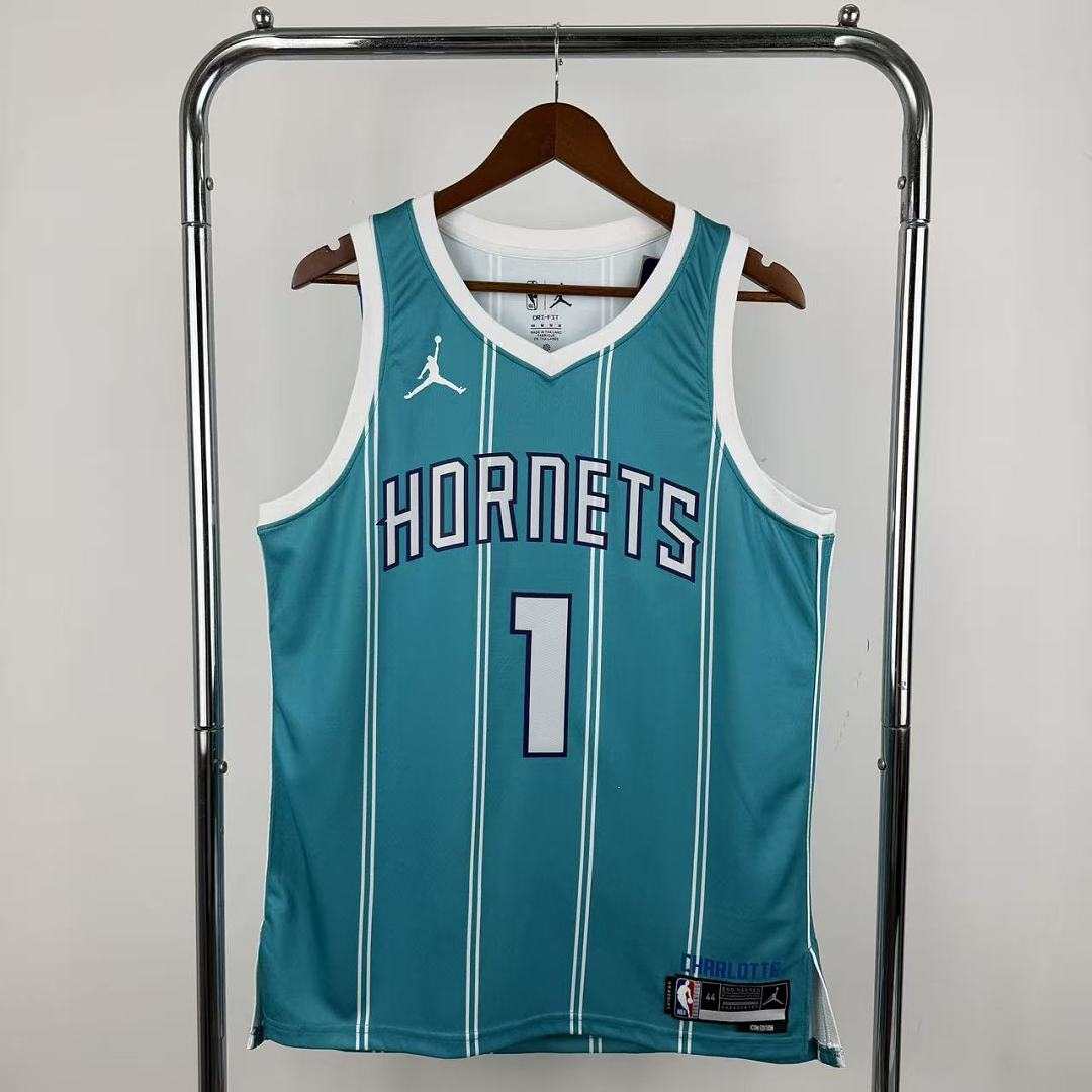 2026 Charlotte Hornets Blue No. 1 BALL NBA Basketball Jersey