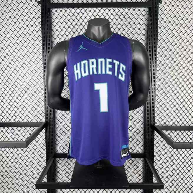 2026 Charlotte Hornets Purple No. 1 BALL NBA Basketball Jersey