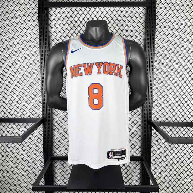 2026 New York Knicks No. 8 ANUNOBY NBA Basketball Jersey