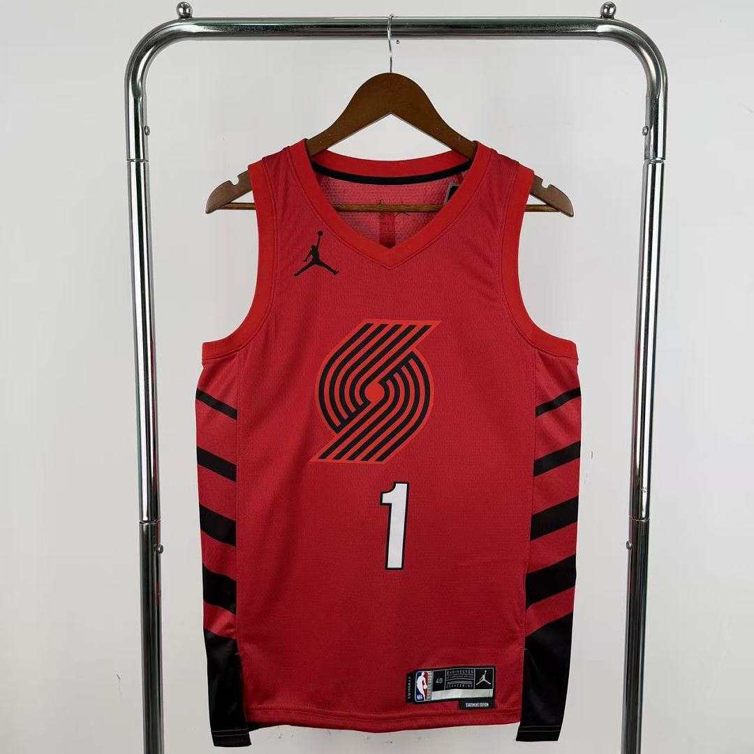 2026 Trail Blazers Red No. 1 MORANT NBA Jersey