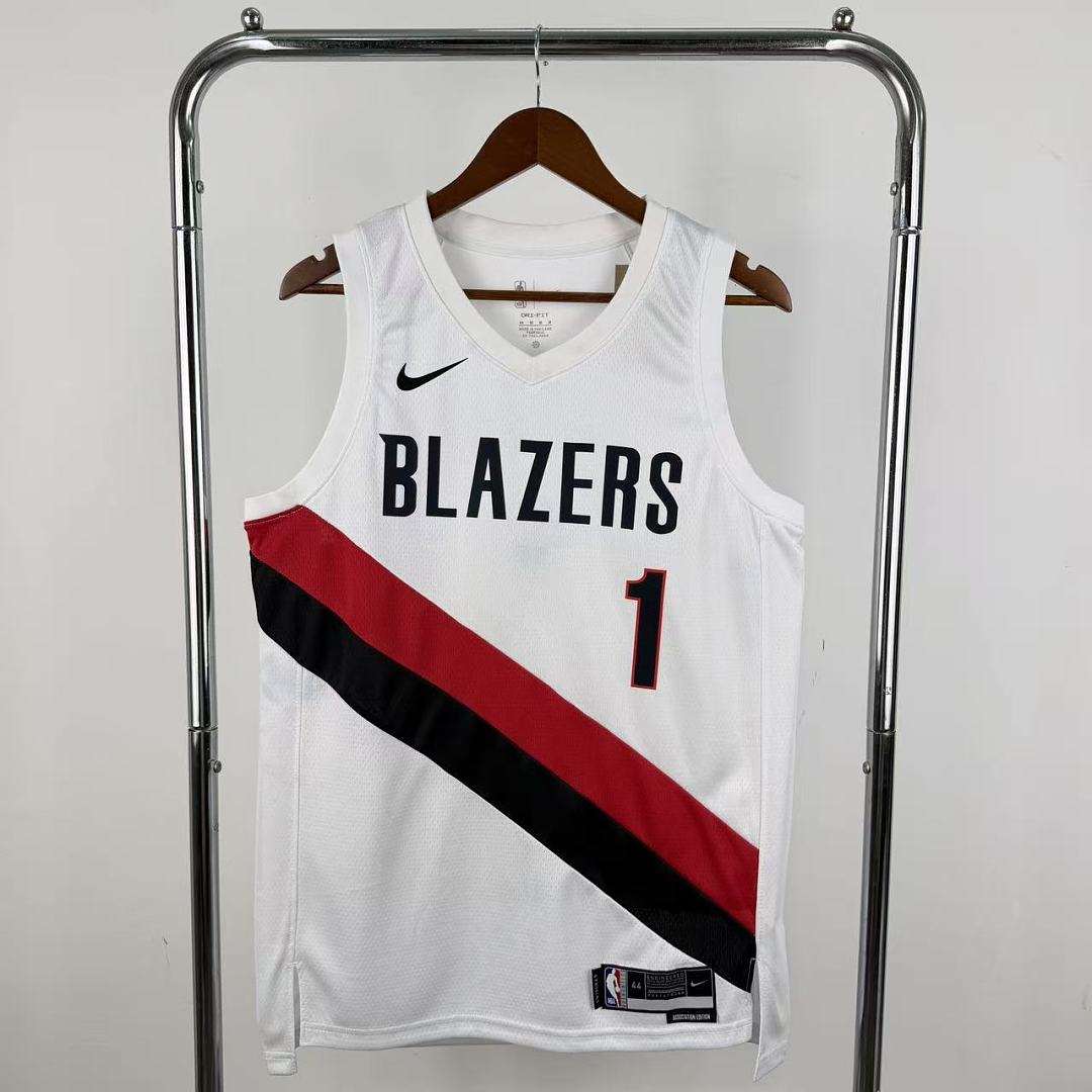 2026 Trail Blazers White No. 1 MORANT NBA Jersey