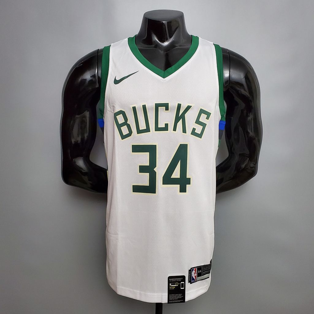 Antetokounmpo #34 Bucks white NBA jersey Size_XS_XXL Nike connect recognition