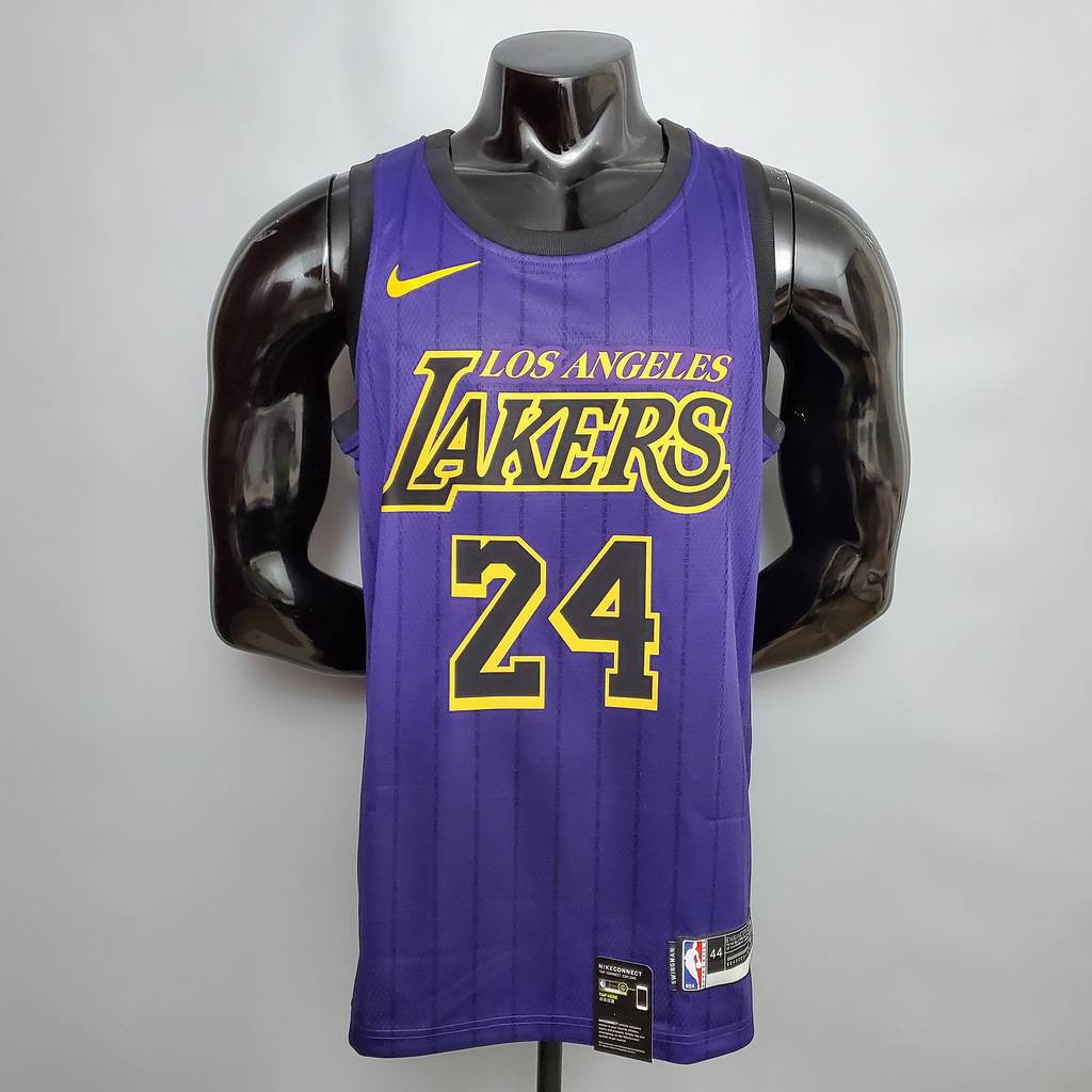 Bryant #24 Lakers Round neck purple NBA jersey Size_XS_XXL Nike connect recognition