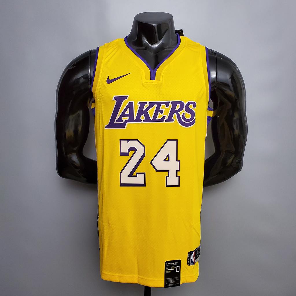 Bryant #24 Lakers yellow NBA jersey Size_XS_XXL Nike connect recognition