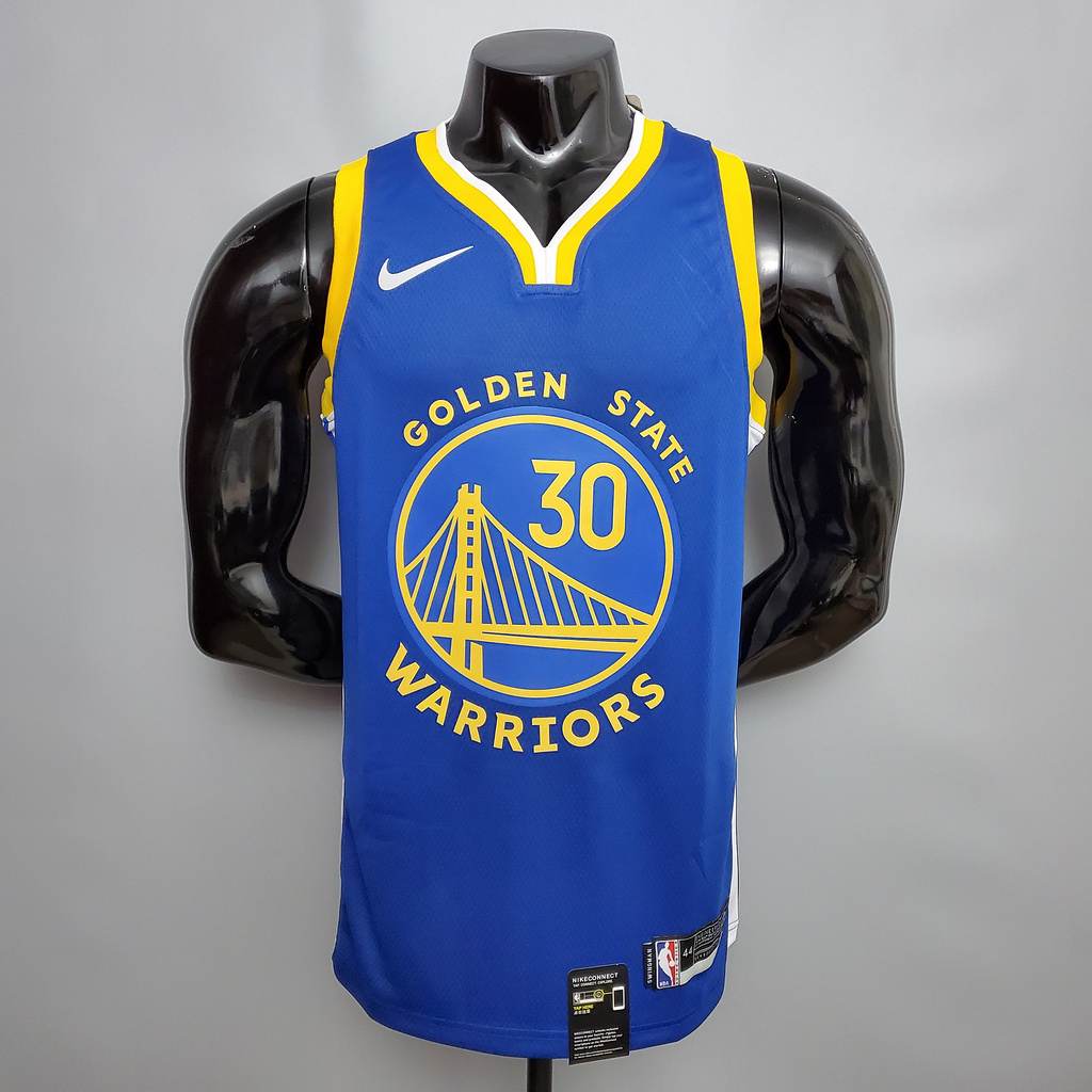 Curry #30 Golden State Warriors blue NBA jersey Size_XS_XXL Nike connect recognition