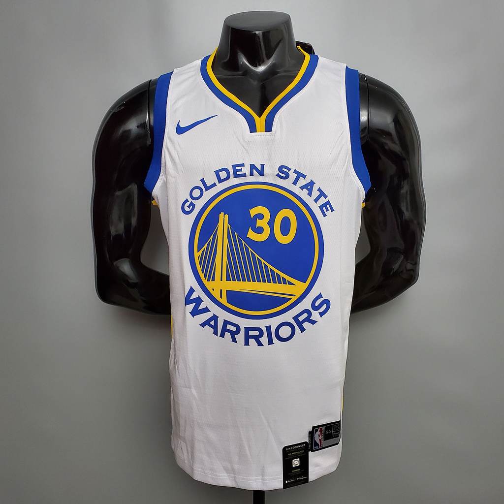 Maillot de basket Curry #30 Golden State Warriors blanc NBA Size_XS_XXL Nike Connect hommage