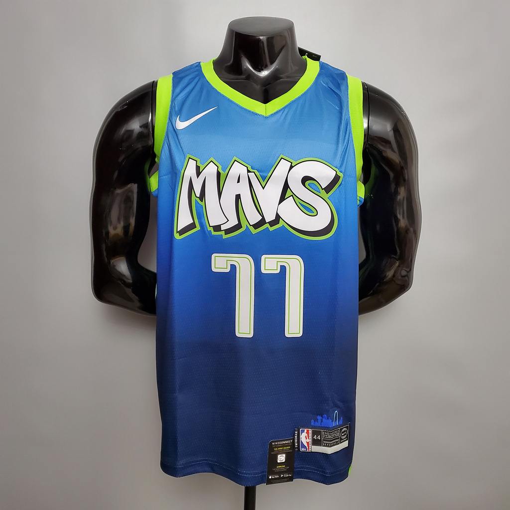 DONCIC #77 Dallas Mavericks blue idol NBA jersey Size_XS_XXL Nike connect recognition