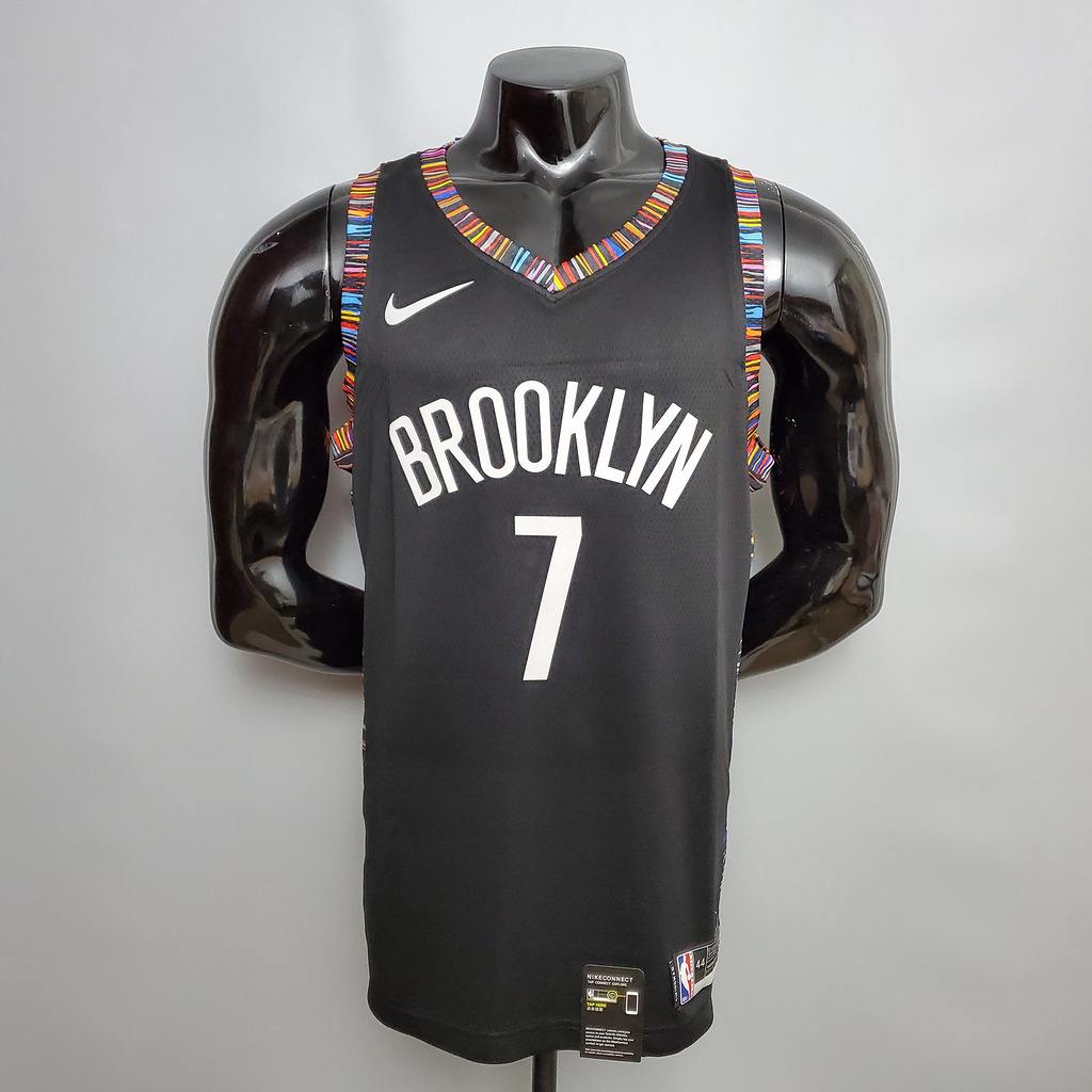 Durant #7 Brooklyn Nets City version black NBA jersey Size_XS_XXL Nike connect recognition