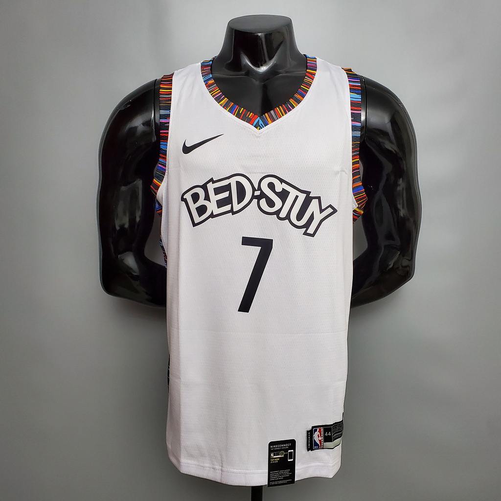 Durant #7 Brooklyn Nets City version white NBA jersey Size_XS_XXL Nike connect recognition