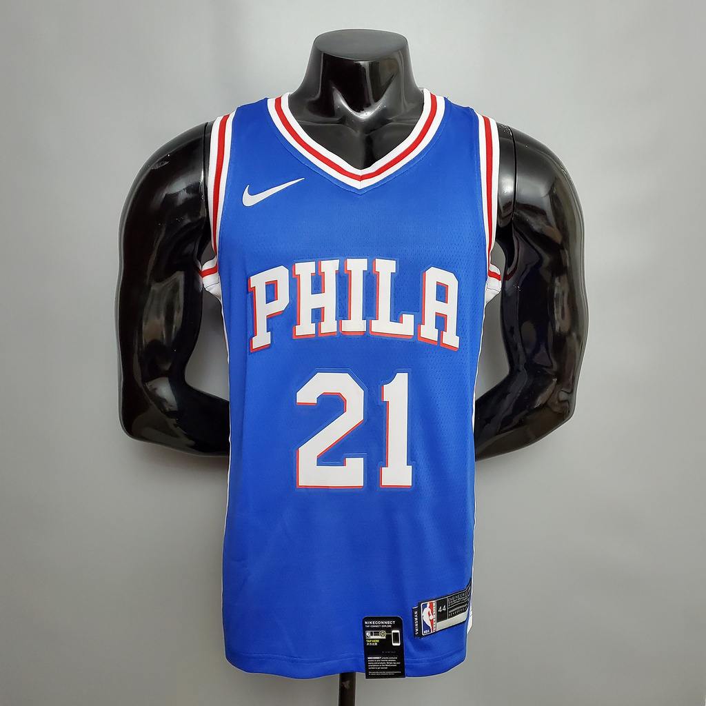 Embiid #21 Detroit Pistons blue NBA jersey Size_XS_XXL Nike connect recognition