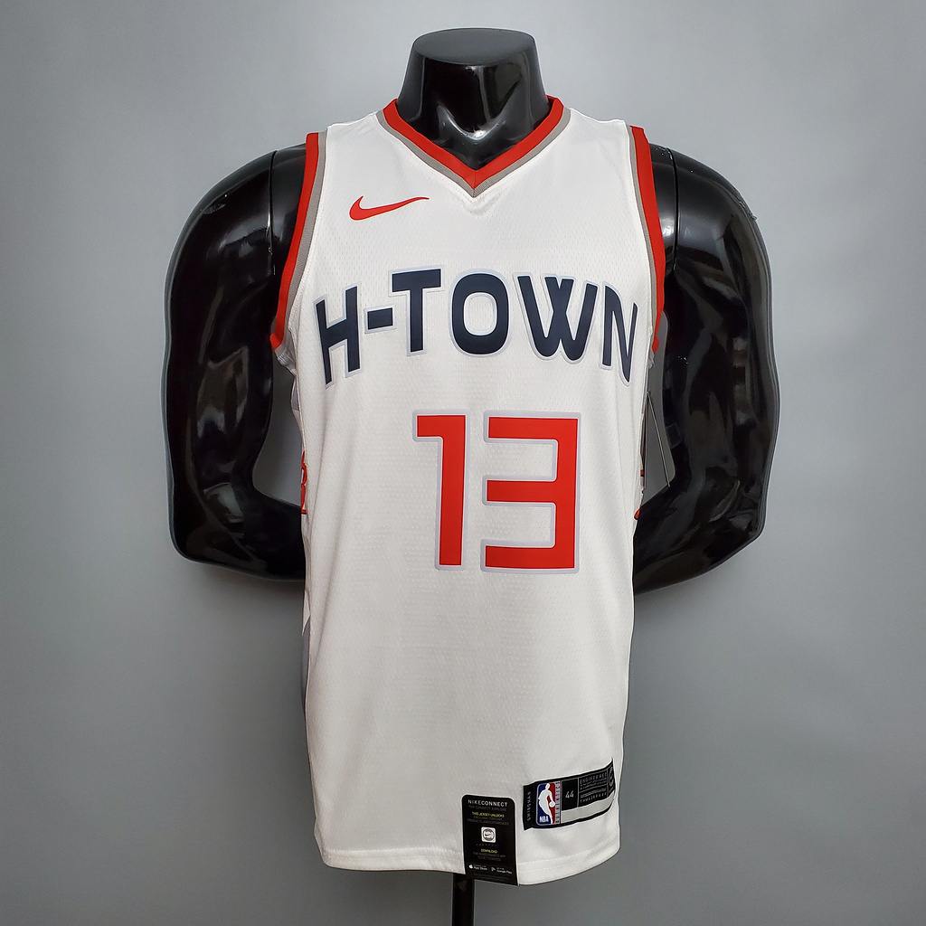HARDEN #13 Rockets City Edition White NBA jersey Size_XS_XXL Nike connect recognition