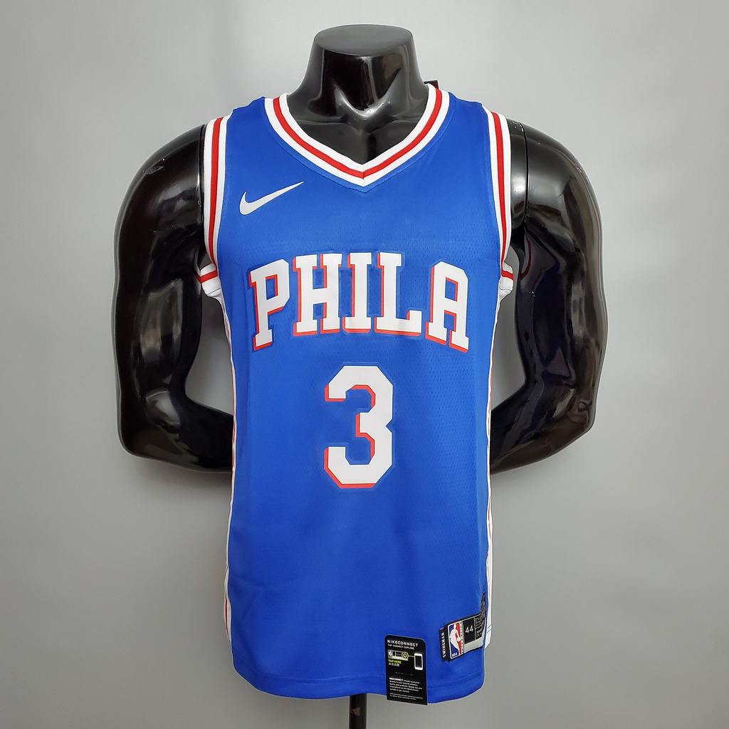 Iverson #3 Detroit Pistons blue NBA jersey Size_XS_XXL Nike connect recognition