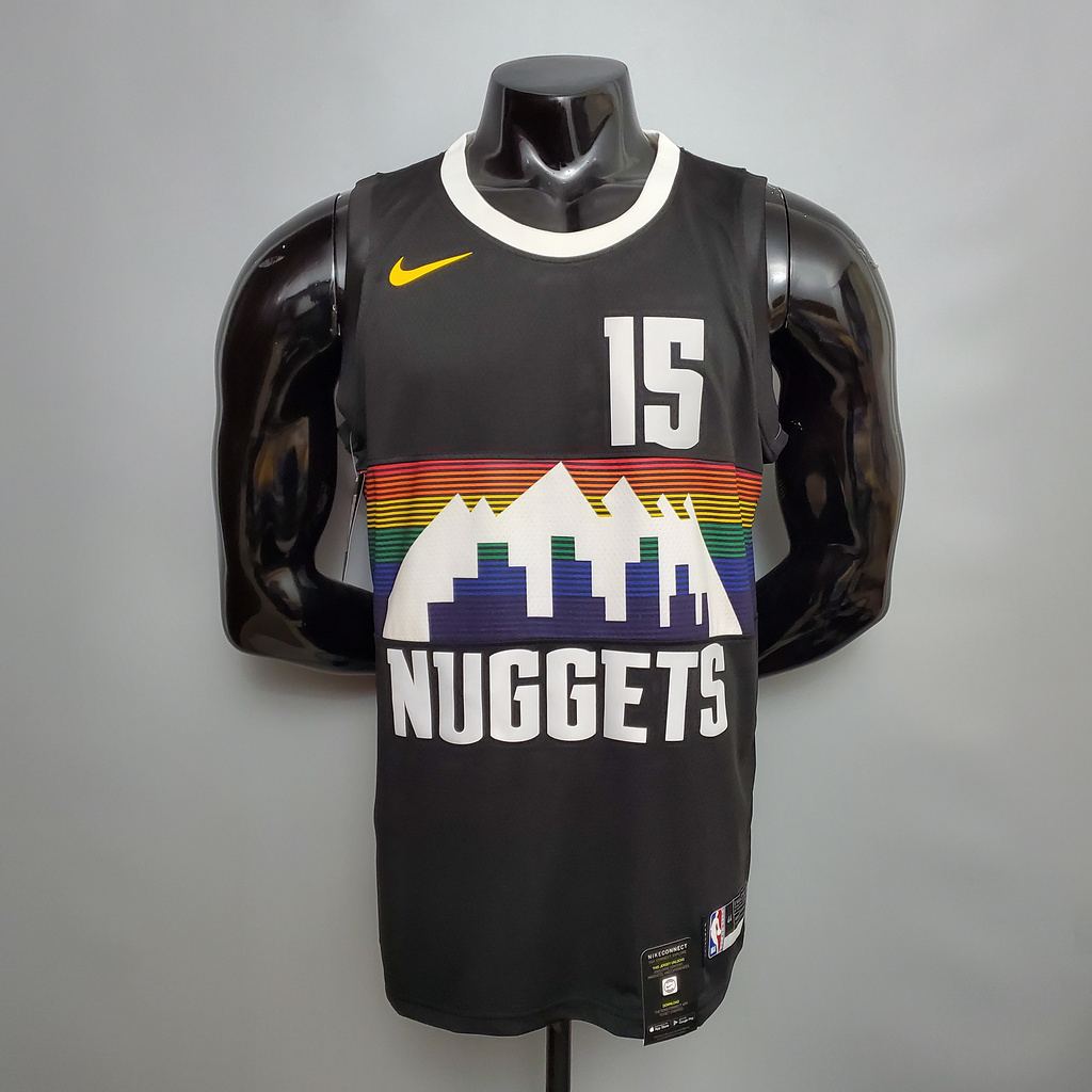 JDKIC #15 Nuggets City Edition Black jersey Size_ XS_XXL Nike connect recognition