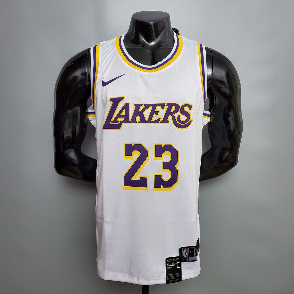 James #23 Lakers Round neck white NBA jersey Size_XS_XXL Nike connect recognition