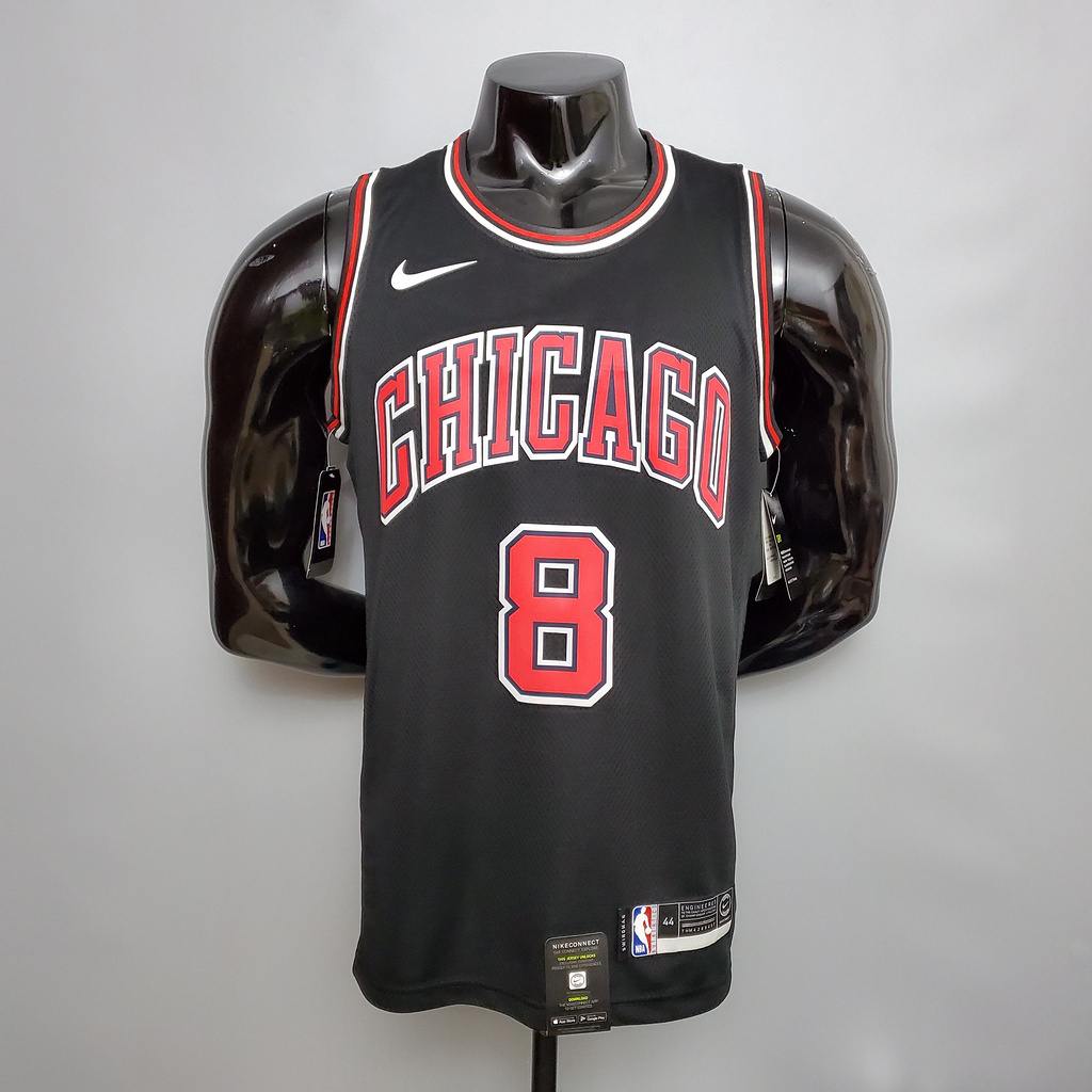 LAVINE #8 Chicago Bulls Black NBA jersey Size S_XXL Nike connect recognition