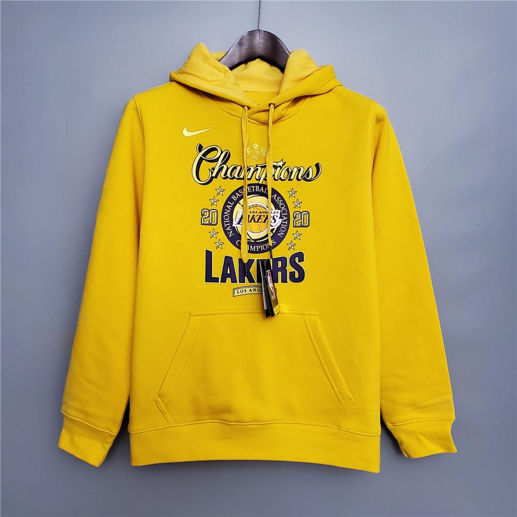 Lakers championship Hooded sweater yellow